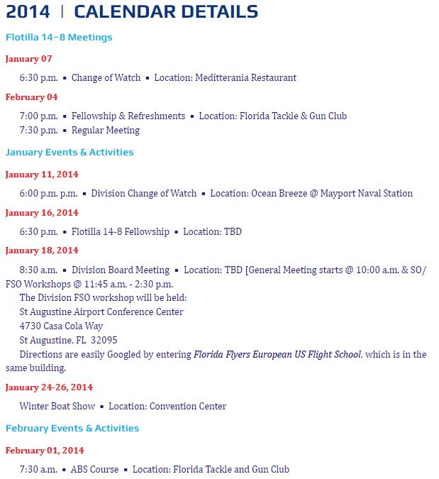 Calendar Details 1